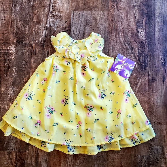 Blueberi Boulevard Other - NWT 18M baby girl yellow floral dress by Blueberi